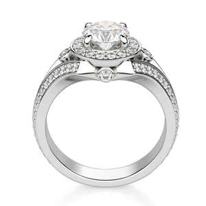 Bague de fiançailles vintage en argent sterling avec moissanite taillée, sertie en canal – Cadeau brillant pour mariages, anniversaires, fêtes – Vente directe - Product Image 3