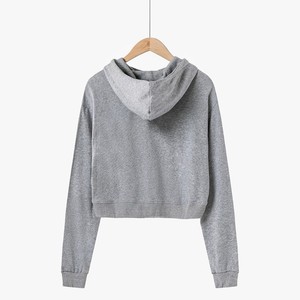Sudadera Corta Extra Grande de Invierno para Hombre, Bordada y Personalizada, de Algodón Orgánico Estampado, OEM/ODM Disponible - Product Image 2