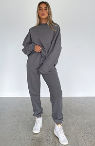 TN Factory Outlet Top High Mujeres French Terry Sudadera con capucha y pantalones Jogger Conjuntos de chándal con logotipo de impresión de soplo personalizado - Product Image 4