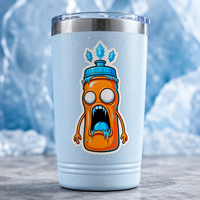 Pack d'autocollants brillants découpés sur mesure, amusants et mignons, motif monstre, pour boissons (soda, milkshake), dessin animé, pour ordinateur portable, bouteille d'eau, tasse