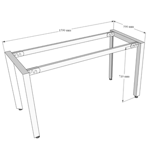 Escritorio contemporáneo minimalista de madera de caucho de 160x60 cm con patas triangulares de hierro, sistema Trian II HBTG004 - Product Image 6