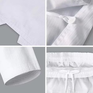 Material de alta calidad artes marciales blanco Taekwondo Unisex peso ligero transpirable Taekwondo uniforme - Product Image 6