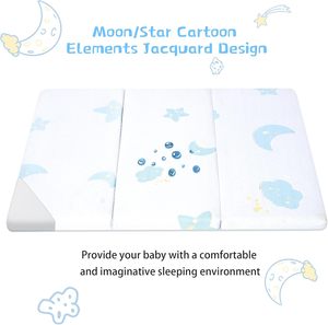 <span class=keywords><strong>Matelas</strong></span> pour lit parapluie, <span class=keywords><strong>matelas</strong></span> pliable pour lit d'enfant portable, <span class=keywords><strong>matelas</strong></span> pour parc à bébé en jacquard avec housse lavable - Product Image 3