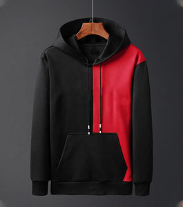 Survêtement d'entraînement pour hommes, Logo personnalisé, bloc de couleurs, coupe ample, ensemble de 2 pièces - Product Image 4