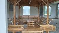 100% natürlicher Bambus-Pavillon Hochwertige Cabrio-Wohn möbel Weit verbreiteter Supermarkt mit niedrigem Markt