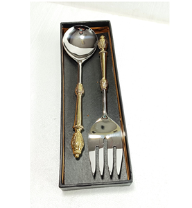 Ensemble de cuillères à salade en nacre et en acier inoxydable Ensemble de 6 pièces pour cadeau de mariage À des prix abordables - Product Image 6