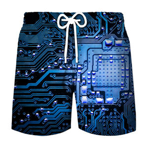 2024 nouvelle Collection 100% coton Polyester Double couche Sublimation plaine Shorts haute rue éponge tissu taille 6XL motif solide - Product Image 1