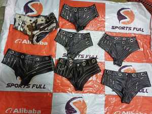 Auténticos pantalones Unisex de cuero de vaca de cintura alta hechos a mano Formal antiarrugas plisado cremallera frontal Fly piel de vaca lienzo estampado - Product Image 5