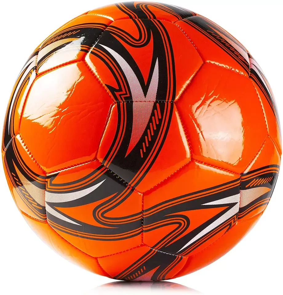 नवीनतम थोक प्रशिक्षण गुणवत्ता आधिकारिक आकार पीवीसी फुटबॉल की गेंद के साथ अनुकूलित लोगो मुद्रित फुटबॉल मैच के लिए