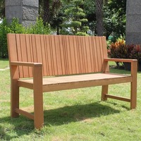 Banc en bois massif de style moderne Conception simple pour les loisirs intérieurs et extérieurs pour les parcs, les villas et les écoles