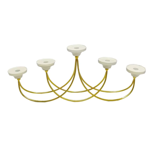 Style européen métal cristal verre cinq têtes bougeoir artisanat 5 bras vente chaude maison décoration de noël - Product Image 5