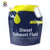 Fabricant de pochettes personnalisé 1L 2L 3L 4L 5L 10L 128oz pochette de bec d'emballage liquide avec poignée