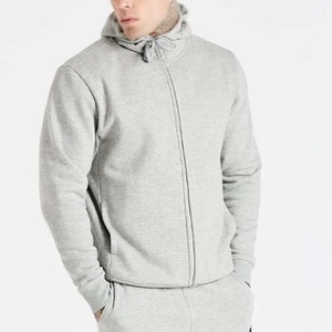 Plain Men Pullover Tracksuit 2-<b>Piece</b> Set Custom Logo <b>Hoodie</b> Sweatpants 100% Cotton Solid Anti-Bacterial Breathable Sporty Casual - Product Image 1