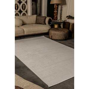 Alfombra Moderna Beige Netline CN014, 100% Acrílica, No Desprende Pelusa, Fácil de Limpiar, Duradera para Dormitorio, Estudio, Niños - Home Depot - Product Image 2