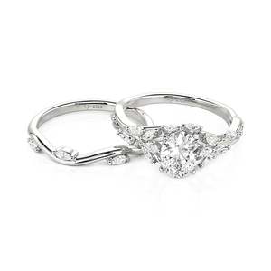 แหวนหมั้นมอสซาไนต์ทรงวงรีลายใบไม้บิดเกลียว Jeulia - Product Image 2