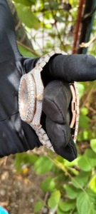 Của nam giới 20mm thép không gỉ cổ tay xem moissanite vvs rõ ràng rực rỡ cắt kim cương thời trang hip hop phong cách kinh doanh cổ - Product Image 2