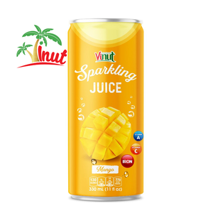 Mango 330ml bebida espumosa VINUT 24 latas de cartón sin azúcar OEM ODM etiqueta privada muestra gratis certificado Halal refrescante - Product Image 1