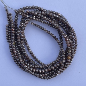 2mm 3mm 4mm Diamant Rouge Naturel Facettes Rondelle Perles Brins le Bijou Création IGI Certifié Bijoux Collier - Product Image 1