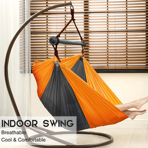 เก้าอี้เปลญวนแบบพกพา ชิงช้าเชือกแขวน น้ำหนักเบา ทำจากไนลอนพาราชูท สำหรับกิจกรรมกลางแจ้ง ในร่ม และการตั้งแคมป์ - Product Image 3