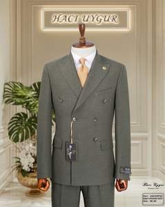 Traje de 2 piezas para hombre 80% lana 20% poliéster Slim Fit boda y ropa formal de negocios - Product Image 6