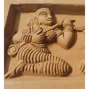 Loza de terracota marrón hecha a mano para colgar en la pared, tamaño mediano para decoración de vida, artesanía para el hogar, arte de pared para Diwali - Product Image 2