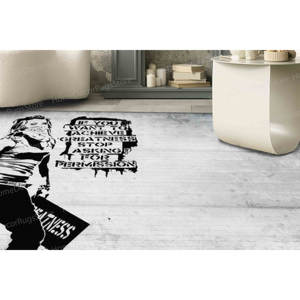 Woman Graffiti <b>Rugs</b>, Painting <b>Rugs</b>, Contemporary <b>Rug</b>, Printed <b>Rug</b>,Luxury <b>Velvet</b> <b>Rug</b> - Product Image 4