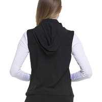 Veste d'infirmière sans manches unisexe et gilet de travail avec logo personnalisé, style uniforme médical, design moderne, boutons sur le devant et 2 poches
