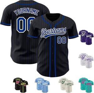 Custom Teamwear Embroidered Printed Baseball Jersey 100% <b>Polyester</b> Sublimated Twill Button Baseball <b>Shirts</b> - Product Image 6
