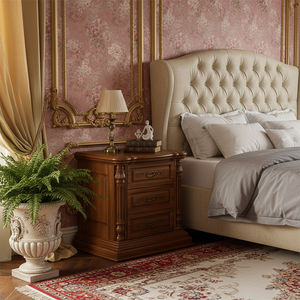 3-Drawer Royal European Teak <b>Bedside</b> <b>Table</b> | Handcrafted Luxury to Store Your Most Precious Nighttime Essentials - Product Image 6