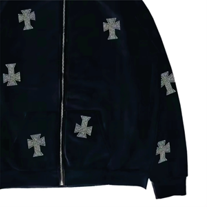 Survêtement pour femmes tendance, entièrement personnalisé, OEM, avec strass, design exclusif, respirant, 100% coton, antibactérien, été - Product Image 4