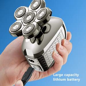 Afeitadora Eléctrica Impermeable IPX7 para Hombre, 5 en 1, Recargable por USB, con Recortador de Vello Nasal para Uso Corporal - Product Image 2