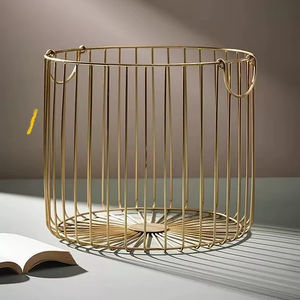 Cesto de Ropa de Metal Resistente, Diseño Moderno, Multiusos para Uso Doméstico Duradero, Construcción Resistente a la Oxidación - Product Image 1