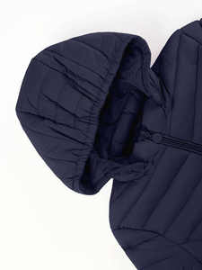 Chaquetas de Invierno Acolchadas para Hombre, Estilo Burbuja con Cierre, Color Azul Marino, Tejido Transpirable, Relleno de Algodón, Talla Grande, Venta al Por Mayor 2025 - Product Image 3