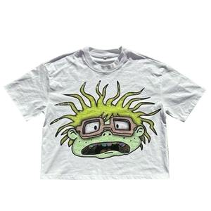 Ensemble t-shirt et short délavés à l'acide avec broderie en détresse personnalisés Jogger strass élégant à la mode ensemble de shorts 2 pièces pour hommes - Product Image 1