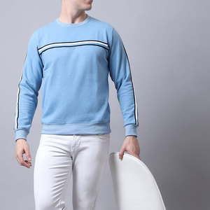 Service OEM Nouveau design tendance Logo personnalisé Sweat-shirt en coton mélangé pour homme Manches longues Col rond Sweat-shirt pour homme - Product Image 5