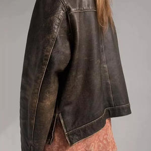 Chaqueta de Cuero Genuino, Nueva Moda, Chaqueta para Mujer con Cuero 100% Genuino, Precio de Mayoreo, Chaquetas de Cuero para Mujer - Product Image 2