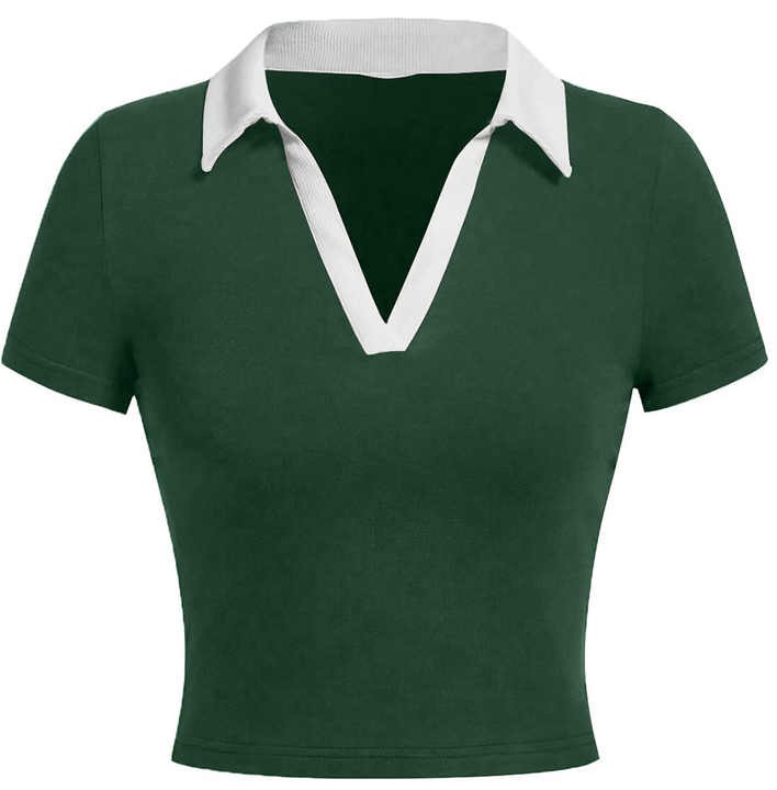 Alaroo Camisetas De Verano Para Mujer, Con Cuello En V, Manga Corta, A