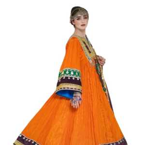 Vestidos afganos de mujer a precio barato al por mayor, ropa tradicional informal para mujer, vestido largo afgano con borla y bordado de monedas - Product Image 2