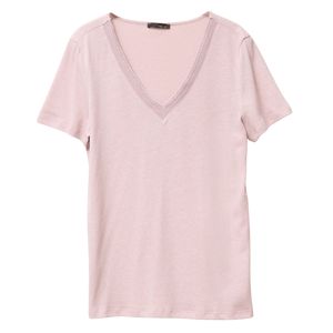 Camiseta de Secado Rápido con Estampado a Cuadros y Cuello en V para Mujer, Manga Corta, Ecológica, Transpirable, que Absorbe la Humedad, Ropa Deportiva Informal al por Mayor - Product Image 6