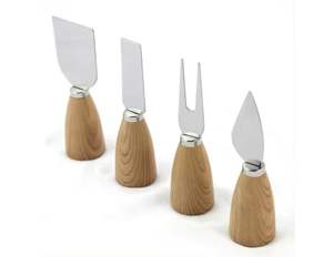 Usine en acier inoxydable avec manche en bois fromage épandeur couteaux ensembles vaisselle couverts dernier 18/8 métal couteau à fromage couverts - Product Image 2