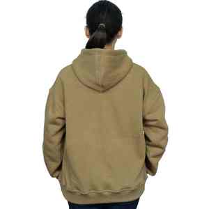 Sudadera con capucha de gran tamaño para mujer en Camel, sudadera cómoda y suave de manga larga para ropa de calle informal - Product Image 2