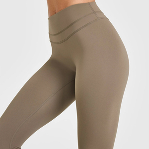 Prix direct d'usine Leggings de yoga personnalisés sans couture pour femmes Leggings d'entraînement taille haute taille élastique Leggings de yoga - Product Image 4