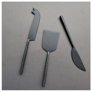 Design créatif ensemble de couteaux à fromage en acier noir avec poignée en acier inoxydable outils à fromage ustensiles de cuisine couteau spatule épandeur - Product Image 6