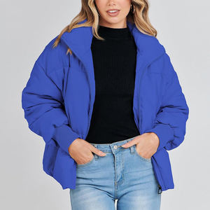 Couleur bleue femmes haute qualité doudoune femmes nouvelle mode respirant bouffant hiver veste poids léger - Product Image 5