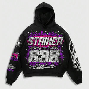 ชุดวอร์ม2ชิ้นมีฮู้ดสำหรับผู้ชายพิมพ์ลายตัวอักษรและรูป DTG ชุดวอร์ม2ชิ้นแบบลำลองกำหนดเอง - Product Image 3