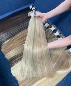 Pour Genius Weft 100% Extension de cheveux humains naturels Super Double modèle de Style vague dessiné avec Texture droite naturelle - Product Image 1