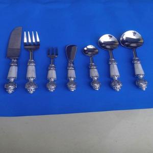 Metal Stainless Steel Mirror Polished Food <b>Spoons</b> Noodles Fork Restaurant and Hotel Table Decorating Cutlery Set Lowest Price - Product Image 4