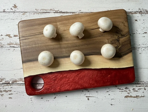 Tabla de Cortar de Resina y Madera Maciza de Primera Calidad para Uso en la Cocina |   Tabla de cortar natural hecha a mano, apta para lavavajillas, de forma rectangular para - Product Image 2