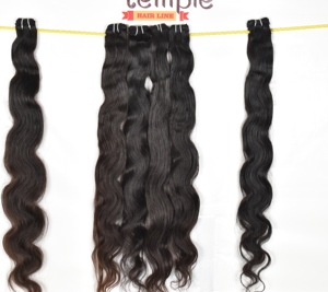 100% vietnamita Procesamiento de cabello crudo sin procesar Ninguno Paquete de cabello negro de color natural Máquina de cabello humano de onda profunda de doble trama - Product Image 2
