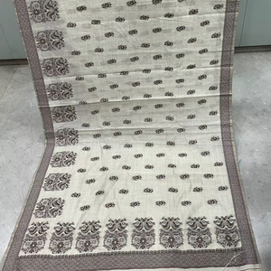 Sari Tradicional de Invierno para Mujer Kasba Kota de Viscosa - Sin Arrugas y Absorbente de Humedad - Product Image 1